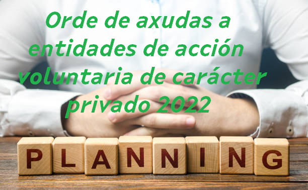 Subvencións para entidades de acción voluntaria de carácter privado 2022