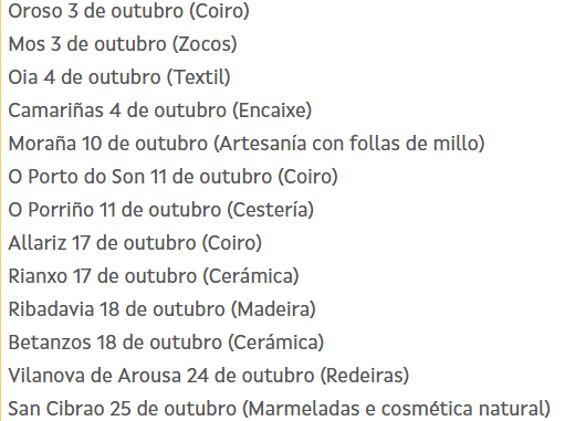 Actividades mes de outubro